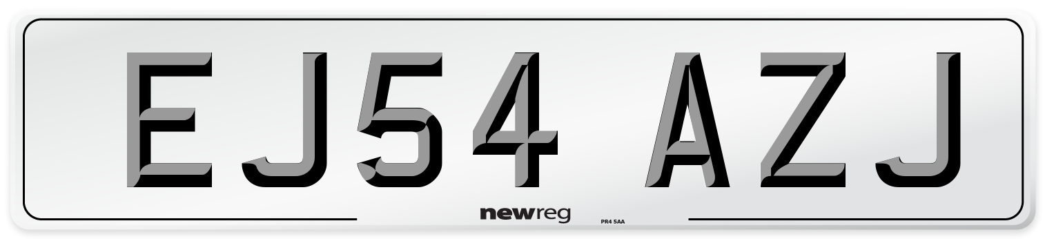 EJ54 AZJ Number Plate from New Reg
